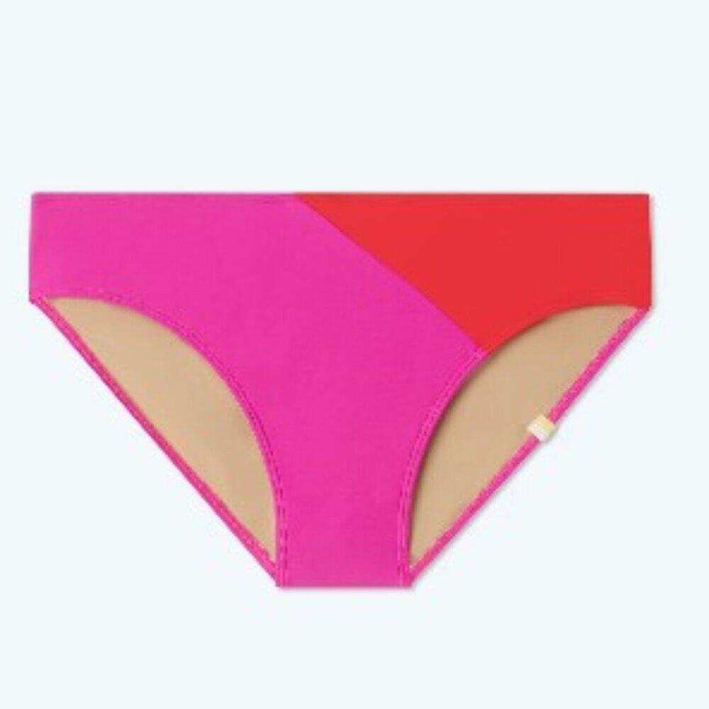 Summersalt Brand NWT Women's Size 14 The Diagonal Mid Rise Bottom Hibiscus